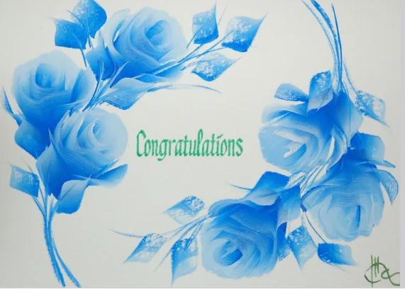 congratulations with blue roses.webp