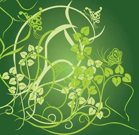 FloralGreenBackgroundVectorPreview.webp