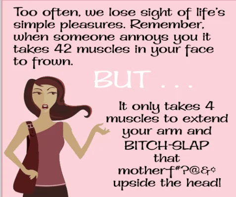 fun quote about frown and slapping someone.webp