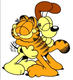 garfield hugging dog.webp