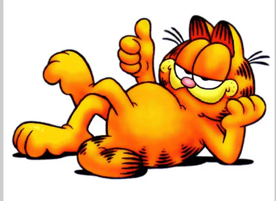 garfield laying down with thumb up.webp