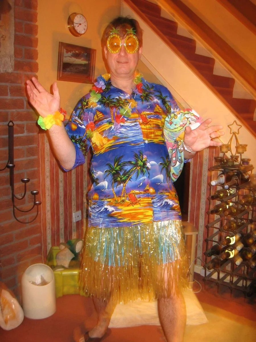 Graham ready to party.webp