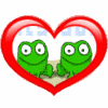 kissing frogs.gif