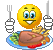 smiley eating dinner.gif