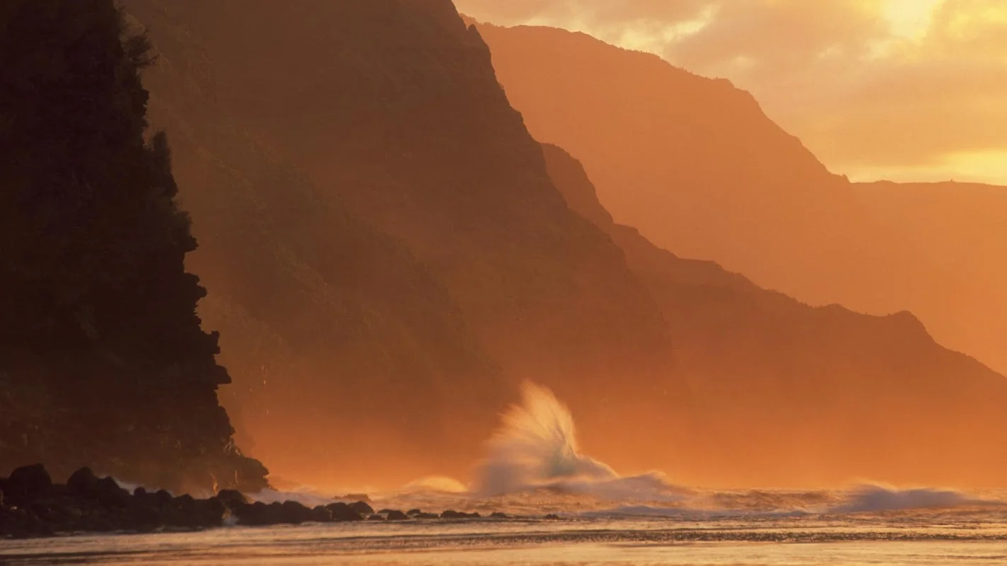 sunset NaPali coast wallpaper.webp