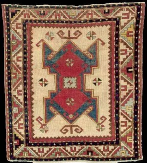 Froggie Kazak Antique rug.webp