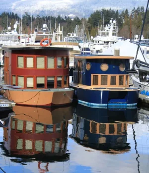 Reflections of a houseboat.webp