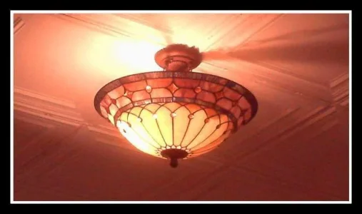 Cultural Arts Cntr Stained Glass Ceiling Lamp.webp