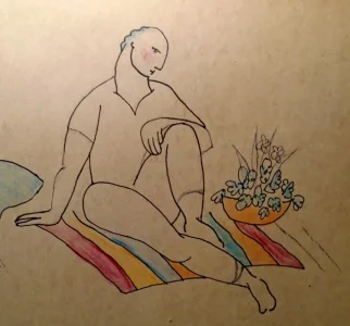 Man Seated on Blanket-yr1974 .webp
